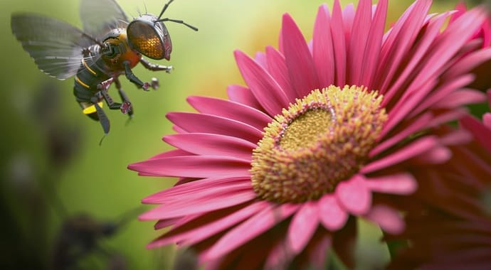 V-Ray for 3ds Max Bee Over Flower
