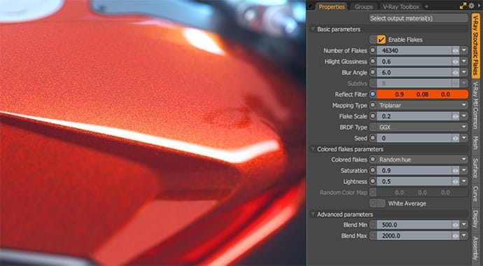 V-Ray for
                MODO Stochastic Flakes