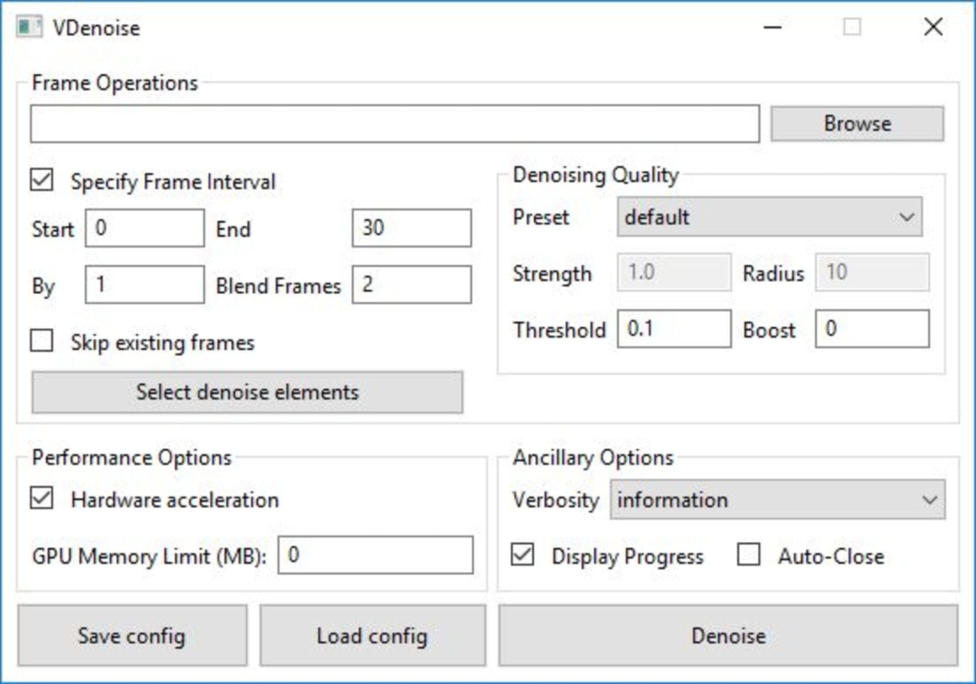 how to use denoiser 2