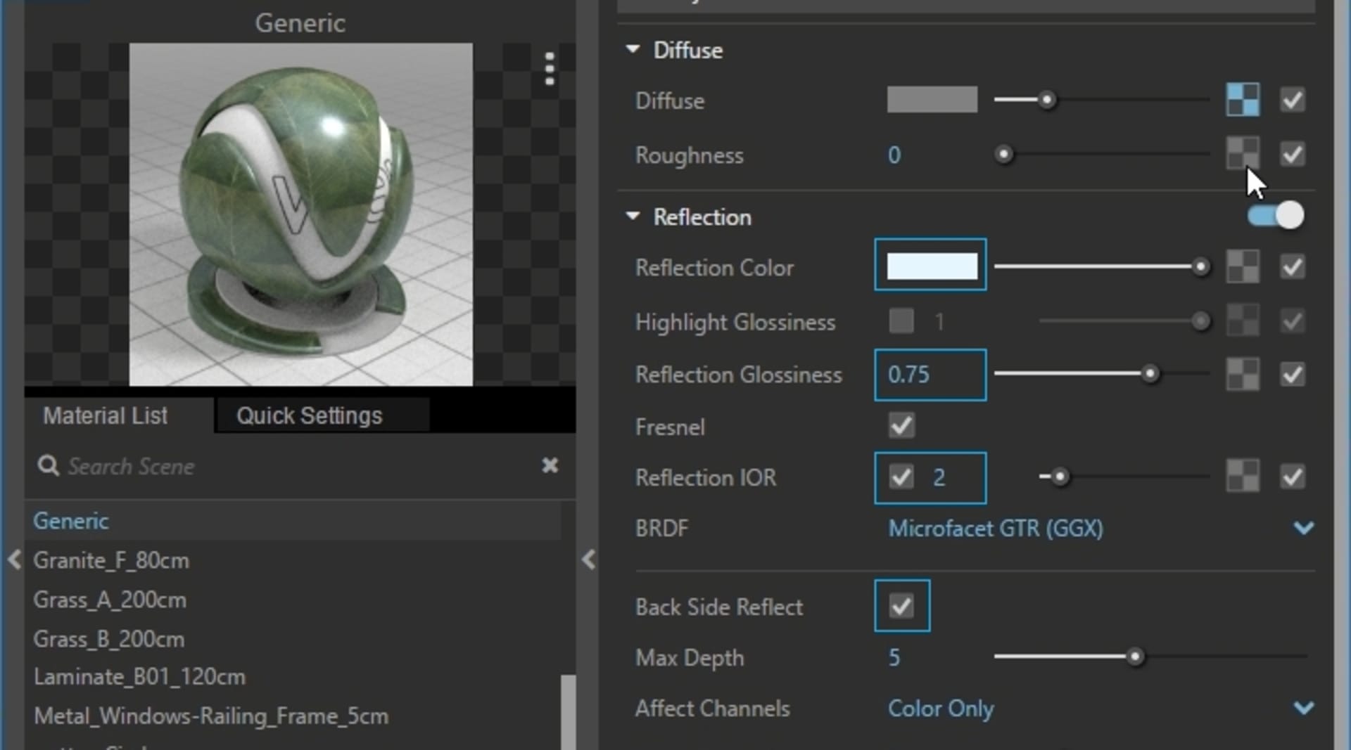 vray settings glossiness