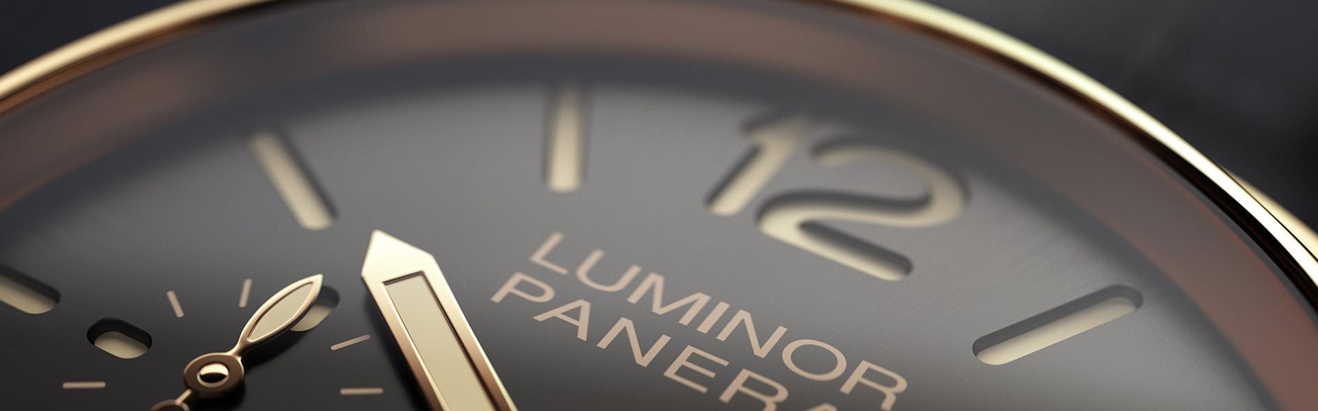 Close-up of a Lumnior Panerai watch