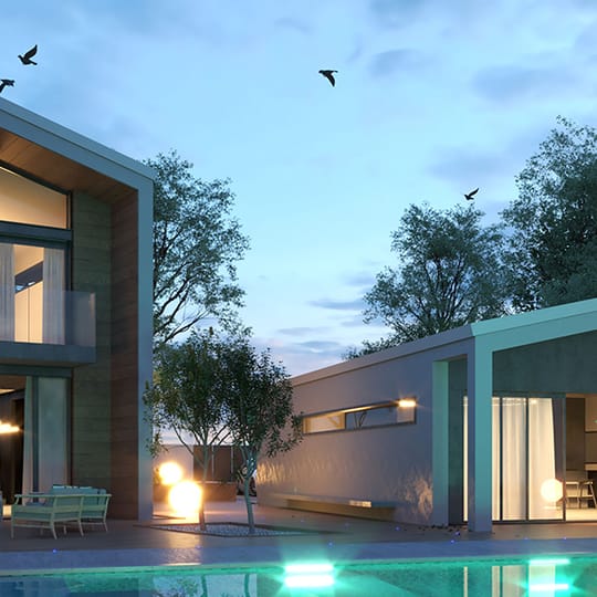 renders exteriores vray sketchup